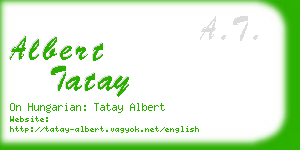 albert tatay business card